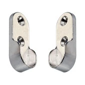 Nobel Askı Flanşı Krom Oval Dolap Elbise Askı Aparatı (2 ADET) - 4