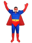 Yetişkin Superman Kostümü Kaslı - 1