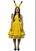 Yetişkin Bayan Pikachu Kostümü - 6