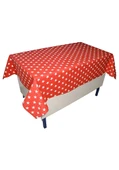 Yıldız Desenli Öğretmen Masa Örtüsü Kırmızı (Pamuklu-Düz) - 1