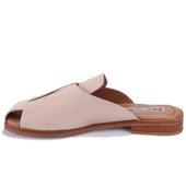 Dagoster DZA07-60216229 Bej Günlük Ortopedik Deri Spor Kadın Terlik thumbnail 3