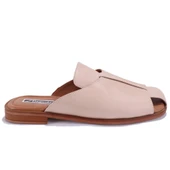 Dagoster DZA07-60216229 Bej Günlük Ortopedik Deri Spor Kadın Terlik thumbnail 2