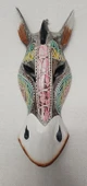 Otantik Zebra Maske Ahşap El Yapımı Afrika 30 cm Duvar Bahçe Cafe Süsleri - 4