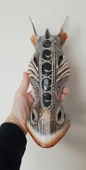 Zebra Maske Ahşap El Yapımı Otantik Afrika 30 cm Duvar Bahçe Cafe Süsleri - 2