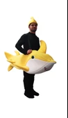 Baby Shark Kostümü Yetişkin Sarı - 2