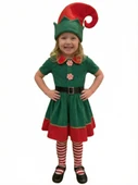 Noel Cini Kız Çocuk Elf Kostümü thumbnail 1
