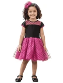 Tüllü Puantiyeli Tütü Elbise - 1