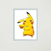 Sevimli Pikachu Çerçeveli Poster Tablo - 3