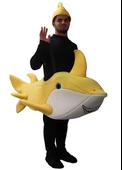 Baby Shark Kostümü Yetişkin Sarı thumbnail 3