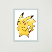 Kızgın Surat Pikachu Çerçeveli Poster Tablo - 3