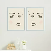 İkili Takım Çerçeveli Poster Tablo T1325 - 3