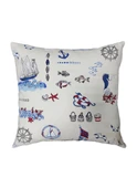 Deniz Desenli Yastık Kılıfı 43X43 cm thumbnail 2