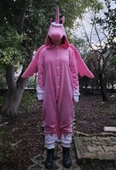 Unicorn Kostümü Yetişkin | Unicorn Pijama Tulum Kostüm Pembe thumbnail 3