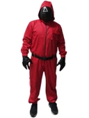 Üçgen Squid Game Kostümü Yetişkin | Kalamar Oyunu Kostümü thumbnail 1