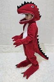 T-Rex Dinozor Kostümü Kırmızı | Dinozor Kostümü Çocuk - 1