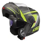 LS2 STROBE 2 PHANTOM MAT TITANIUM-NEON SARI KASK - 8