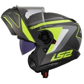 LS2 STROBE 2 PHANTOM MAT TITANIUM-NEON SARI KASK - 7