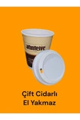 KARTON-SIZDIRMAZ KAPAKLI  Sıcak İçecek Bardağı ÇİFT DUVARLI (DW) EL DUDAK YAKMAZ (8-12 OZ SEÇENEKLİ) 30'lu - 8