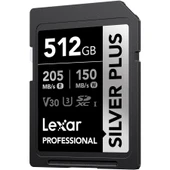 LEXAR 512GB LSDSIPL512G-BNNNG SD PROFESSIONAL SILVER PLUS SDXC UHS-I CARDS UP TO 205MB/S READ 150MB/S WRITE C10 V30 U3 - 2