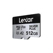 LEXAR 512GB LMSSIPL512G-BNANG MICROSD HIGH-PERFORMANCE SILVER PLUS MICROSDXC UHS-I UP TO 205MB/S READ 150MB/S WRITE C10 A2 V30 U3 WITH ADAPTER thumbnail 2