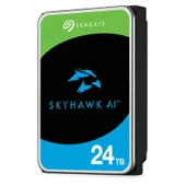 SEAGATE 24 TB 3.5 SKYHAWK AI SATA 512MB 7/24 GUVENLIK ST24000VE002 5 YIL RESMI DIST GARANTILI - 1