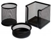 Total Metal Perfore 3lü Masaüstü Set Siyah - 1