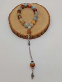 Akik Taşı Faset Kesim 17lik Efe Tesbih 14mm (54380) thumbnail 5