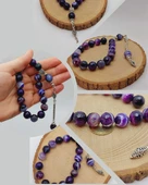 Akik Taşı Faset Kesim 17lik Efe Tesbih 14mm (54378) thumbnail 1