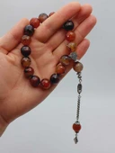 Akik Taşı Faset Kesim 17lik Efe Tesbih 14mm (54384) thumbnail 2