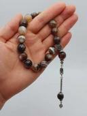 Akik Taşı Faset Kesim 17lik Efe Tesbih 14mm (54362) thumbnail 2