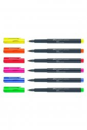 Faber-Castell Neon Markör 6lı Set (M) - 1