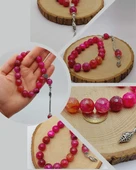 Akik Taşı Faset Kesim 17lik Efe Tesbih 14mm (54386) thumbnail 1