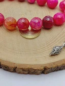 Akik Taşı Faset Kesim 17lik Efe Tesbih 14mm (54386) thumbnail 4