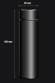 Led Dokunmatik Dereceli Göstergeli Dijital Çelik Termos Siyah 500 ml - 5