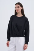 Trend Kadın Doğallığın ve rahatlığın mükemmel uyumu! Sade sweatshirt,ümüz - 2