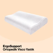 Mega Boy Ortopetik Yastık Boyun Fıtığı Boyun Düzleşmesi Için Yastık 60x40x14/12cm Ergosupport - 8