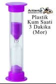 Renkli Kum Saati 3 Adet Mini Küçük Kum Saat 3 Dakika 8 cm Kum Zamanlayıcısı Dekoratif Masaüstü Plastik Çocuklar İçin - 4