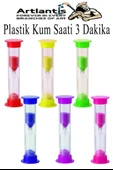 Renkli Kum Saati 6 Adet Mini Küçük Kum Saat 3 Dakika 8 cm Kum Zamanlayıcısı Dekoratif Masaüstü Plastik Çocuklar İçin - 1