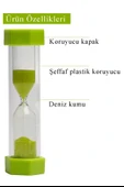 Renkli Kum Saati 6 Adet Mini Küçük Kum Saat 3 Dakika 8 cm Kum Zamanlayıcısı Dekoratif Masaüstü Plastik Çocuklar İçin - 3