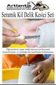 Seramik Kil Çömlek Delik Kesici Seti 4 Parça 1 Paket Polimer Kil Oyma Delme Seti Heykel Dairesel Delici Paslanmaz Çelik - 5