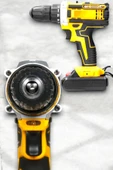 Metal Dişli 24W Akülü Matkap -Çift Bataryalı ve LED Çalışma Işığı ile Tam Set - 4