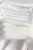 Pirinç Gold Renk Zirkon Taşlı Yıldız Model Kadın Şahmeran - TJ-SN604 - 1