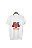 Red Ball Tişört Çocuk Tişört Red Ball Beyaz T-shirt Yetişkin Çocuk thumbnail 1