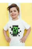 Creeper Baskılı Beyaz Çocuk Tişört thumbnail 1