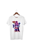 Naruto Anime Tişört Spagetti Baskılı Eğlenceli Hediyelik Beyaz Unisex T-Shirt - 1
