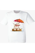 Ayıcıklı Beyaz Tshirt - 1