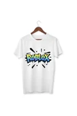 Roblox Tişörtleri Beyaz Unisex T-shirt Roblox Çocuk Yetişkin Tişört - 1
