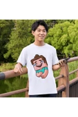 Steve Gülüyor Minecraft Tişörtleri Beyaz Unisex T-shirt Minecraft Çocuk Yetişkin Tişört thumbnail 3