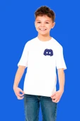 Discord Logo Baskılı Kısa Kollu Beyaz Gamer Tişört - 3