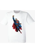 Superman Baskılı Beyaz Tshirt thumbnail 1